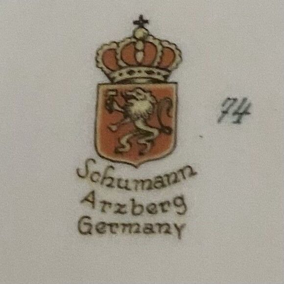 VTG Bavaria Schumann Arzberg Germany Trinket Plate Wild Rose Blush/Gold Trim - Picture 7 of 7